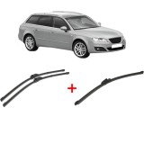 Cumpara ieftin Set 3 stergatoare SEAT EXEO ST (3R5) 2009-2013, pentru parbriz si luneta, Valeo Silencio Xtrm