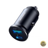 Incarcator Auto Joyroom JR-CCN05 30W 3A 1 x USB-A - 1 x USB-C Negru