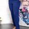 Pantalon Elegant Cu Talie Inalta bleumarinMarimea