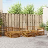 vidaXL Set de canapele de exterior 7 pcs natural Lemn Solid de Acacia 3373764
