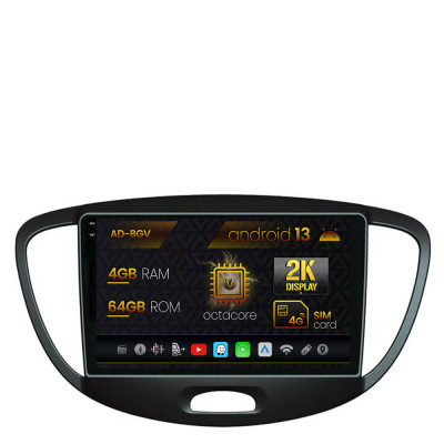 Navigatie Hyundai I10 (2007-2013), Android 13, V-Octacore 4GB RAM + 64GB ROM, 9.5 Inch - AD-BGV9004+AD-BGRKIT198 foto