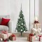 Pom de Crăciun artificial pre-iluminat cu 150 LED Verde 120 cm