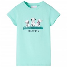 Tricou pentru copii, verde mentă deschis, 140 11098