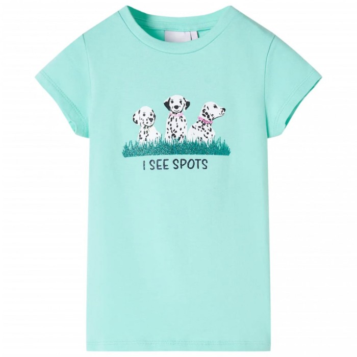 Tricou pentru copii, verde mentă deschis, 140 11098