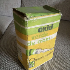 Cutie Oxid verde de crom, 1/2 kg, Fabrica chimică VICTORIA, Târgoviște, comunism