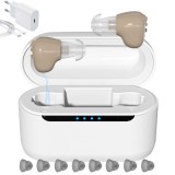 2 X Aparat Auditiv Vala Tech&reg;️, 120 dB, 200H Autonomie cu Carcasa, Intraauricular Reincarcabil, Reducere Zgomot, Control Volum, Incarcare Rapida 1H