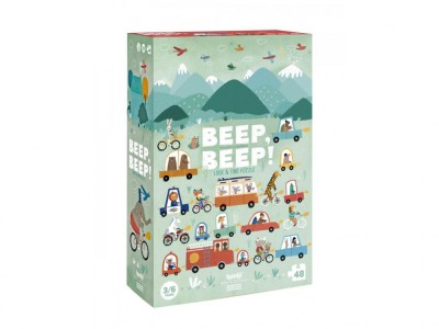 Puzzle gigant Beep Beep! Londji 48 piese foto