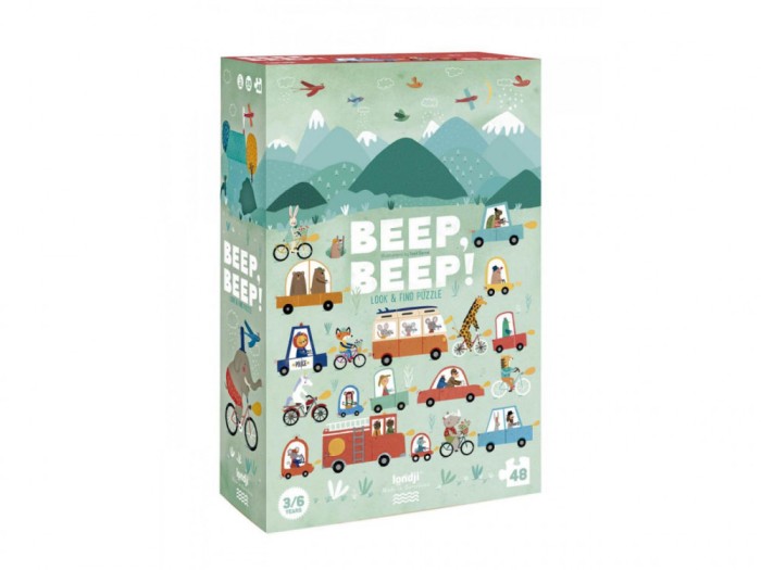 Puzzle gigant Beep Beep! Londji 48 piese