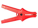 Bornă crocodil 32A roşie cu izolaţie 43mm 11kV