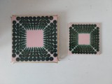 Lot 2 placi ceramice Wessel Tiles Made in Germany, suport pentru vas fierbinte bucatarie servire, vintage