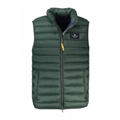 Vesta barbati, cu mini logo brodat, verde, M