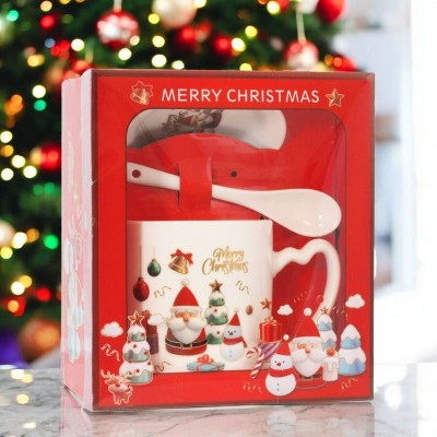Set cana 400 ML, farfurie si lingura de Craciun, cadoul perfect de sarbatori, JollyMag, KB20WZ3 foto