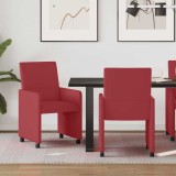 vidaXL Scaune de dining cu roți cu roți 2 pcs bordo 57 x 66 x 94 cm 42017820