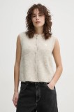 American Vintage pulover femei, culoarea bej, light, EAST19MCE25