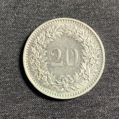 Moneda 20 rappen 1977 Elvetia