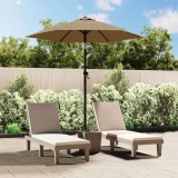Cumpara ieftin Umbrelă de soare, gri taupe, 200 x 224 cm, aluminiu