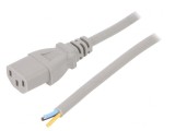 Cablu Alimentare 1m IEC C13 Gri 10A 250V