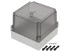 Carcasa universala FIBOX PC 175/150 HT, Policarbonat, IP67, IK08, Gri, Transparent Fumuriu, 180x180x150 mm