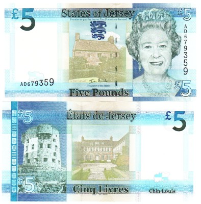 Jersey 5 Pounds 2010 P-33 UNC foto