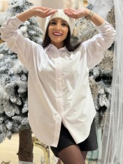 Camasa dama din bumbac alba