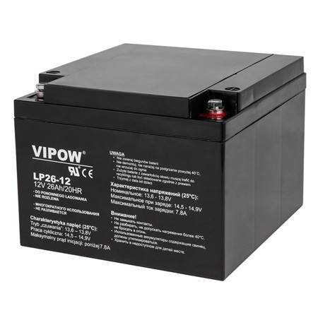 ACUMULATOR STATIONAR PLUMB ACID 12V 26AH VIPO EuroGoods Quality