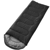 Cumpara ieftin Sac de dormit pentru camping, drumetii, 2 in 1, impermeabil, poliester, 210 x 75 cm, negru, husa transport