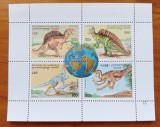 CAMBODGIA-FAUNA PREISTORICE -DINOZAURI- bloc de4valori -Nestampiata-MNH LUX, Nestampilat