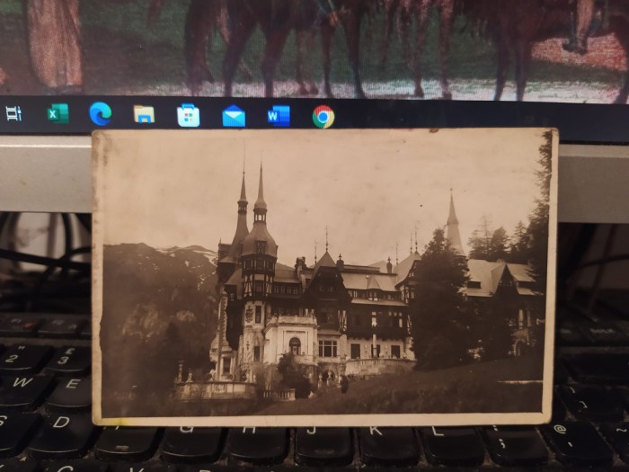 Sinaia, Castelul Peleș, Altitudinea 850 m, circulație 27 aug. 1937, 205