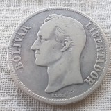 Venezuela 5 Bolivares 1926 argint, America Centrala si de Sud