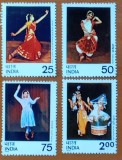 INDIA-1975-'' DANSURI-INDIENE''- 4val.'-MNH=Nestampilate.--Vezi-Scan
