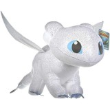 Jucarie din plus Light Fury Sparkle, Dragons, 40 cm, Play By Play