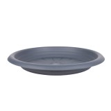 Farfurie ghiveci Lyra, plastic, rotund, antracit, D 45 cm