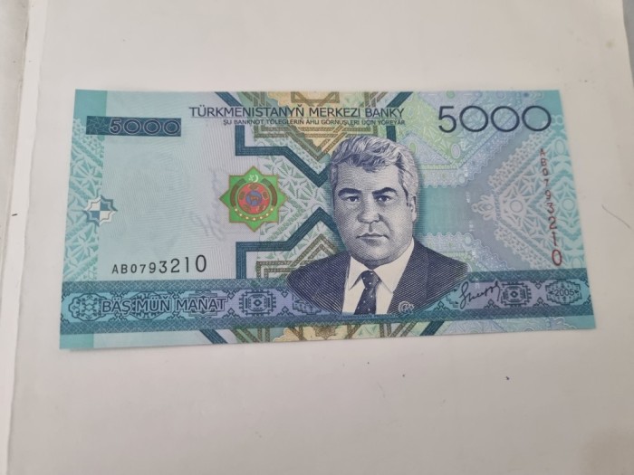 BANCNOTA TURKMENISTAN 5000 M 2005