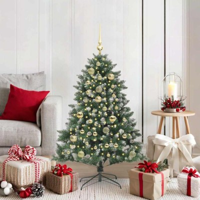 vidaXL Brad de Crăciun artificial cu 150 LED Verde 85 x 85 x 120 cm 3395213 foto