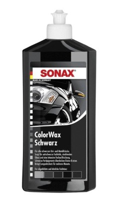 Ceara Auto Lichida Sonax ColorWax, Negru, 500ml foto