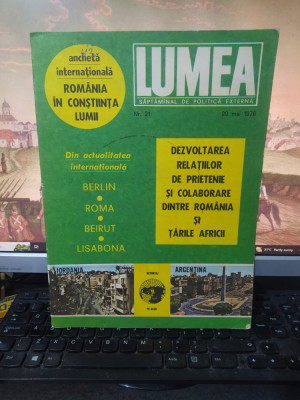 Lumea nr. 21, 20 mai 1976, Piața Comună, Prin Iordania, Argentina ARO 240, 027 foto