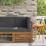 vidaXL Sofa Colțar pentru Exterior Lemn Solid de Acacia natural 900502