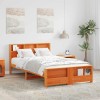 VidaXL Cadru de pat Maro ceruit 120 x 200 cm Lemn masiv de pin 877229