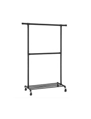 Suport pentru haine cu roti, Songmics, 110 kg, HSR62BK, Negru