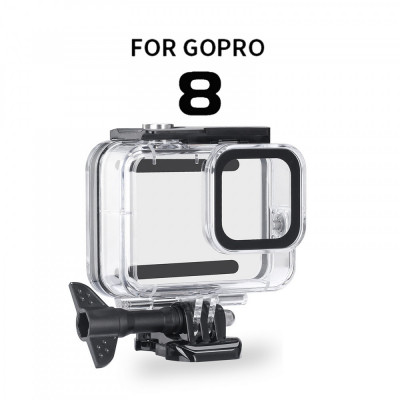 Carcasa subacvatica 60m waterproof pt camera de actiune GoPro Hero 8 Black foto