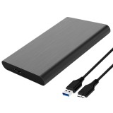 Carcasa externa pentru hard disk de 2,5 inch, Rack HDD/SSD Sata, FIDECO, USB 3.0, din Aliminiu, Negru