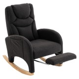 Scaun balansoar fotoliu relaxant cu brațe, Gri &icirc;nchis | Aosom Romania