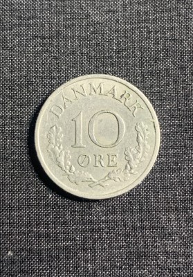 Moneda 10 ore 1962 Danemarca foto
