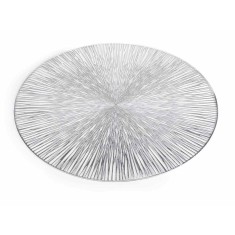 Set 4 suporturi farfurii plastic argintiu 38 cm
