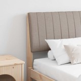 vidaXL Tăblie tapițată Gri taupe 200 cm Lemn de pin masiv 879377