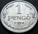 Cumpara ieftin Moneda istorica 1 PENGO - UNGARIA, anul 1942 * cod 1661, Europa, Aluminiu