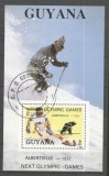 Guyana 1992 Sport, Olympics, Albertville, perf. sheet, used T.173