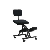 Scaun kneeling chair OFF 094, stofa, ajustabil inaltime, postura corecta, 100 kg, negru