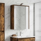 vidaXL Dulap cu oglindă pentru baie Stejar fumuriu 43 x 16 x 62.5 cm 889147