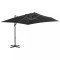 vidaXL Umbrelă &icirc;n consolă cu st&acirc;lp din aluminiu, negru, 3x3 m 47000